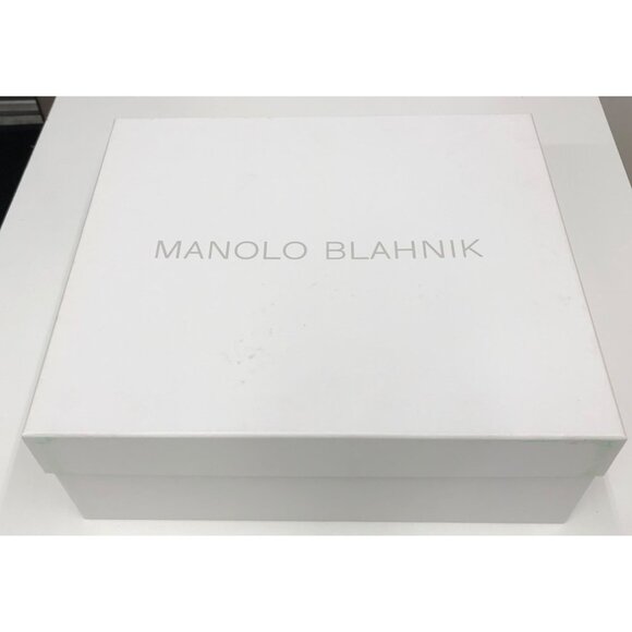 MANOLO BLAHNIK Marisco Floral Chain Size 7.5  NWT - Picture 10 of 10